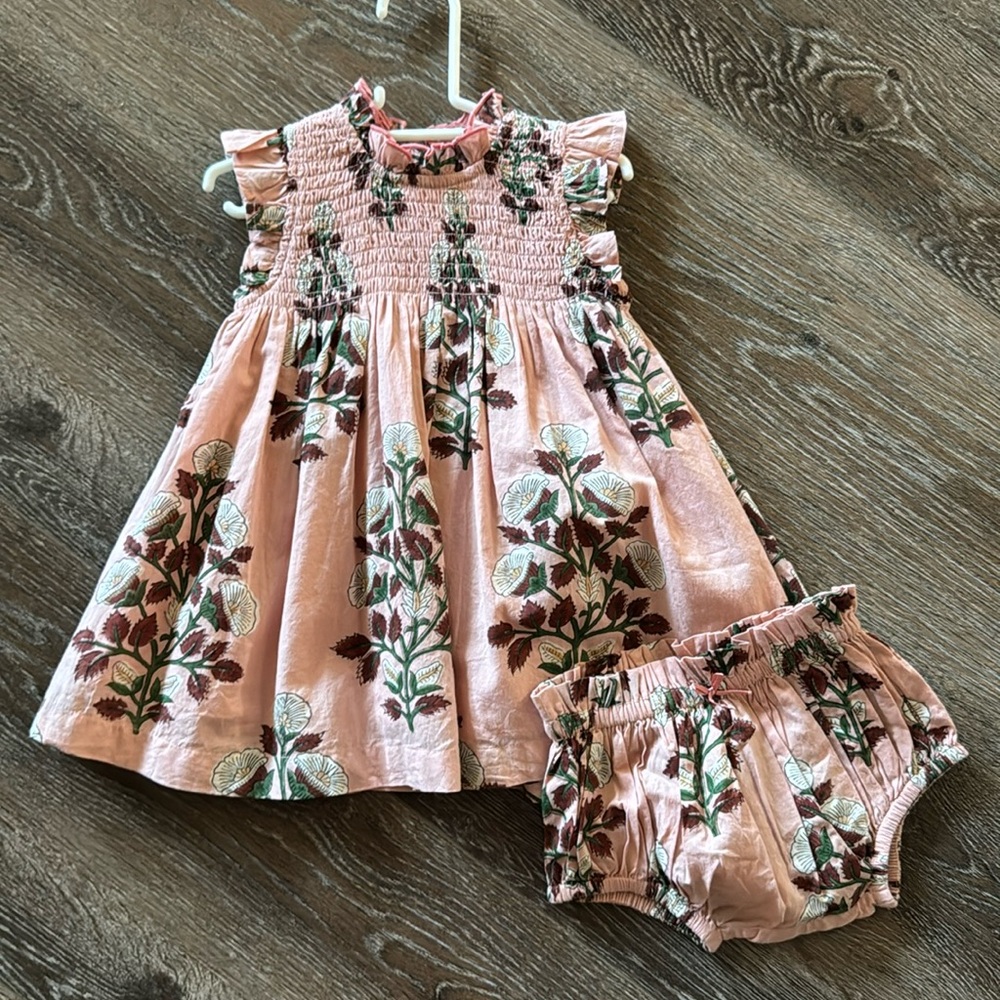 3-6 month pink chicken dress. Never worn